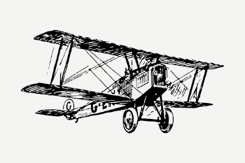Biplane drawing, vintage vehicle illustration | Free PSD - rawpixel