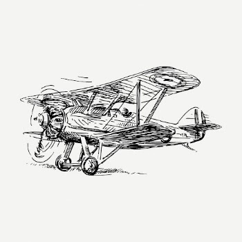 Biplane drawing, vintage vehicle illustration | Free PSD - rawpixel
