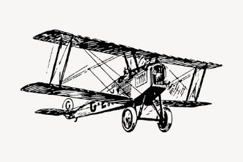 Biplane drawing, vintage vehicle illustration | Free Vector - rawpixel