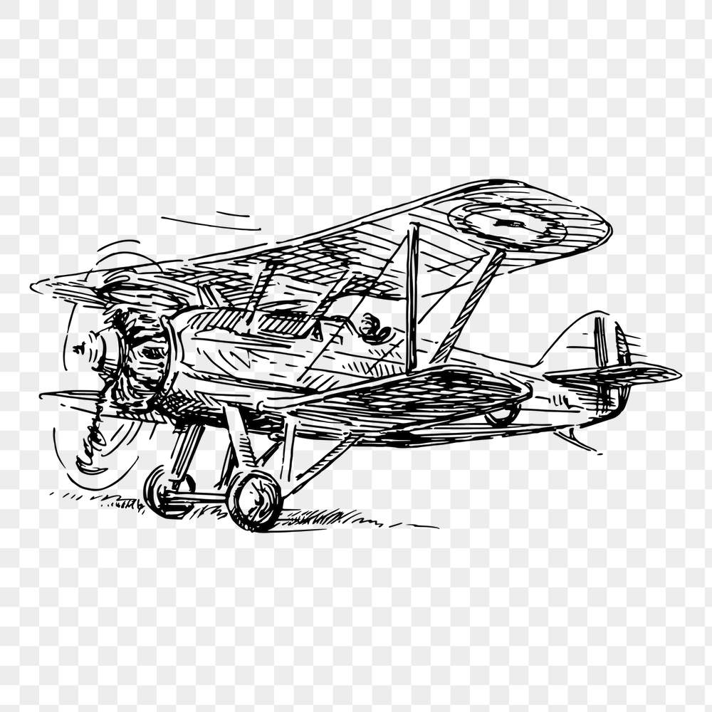 Biplane png sticker, vintage vehicle | Free PNG - rawpixel