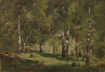 Birch grove interior (1865) oil | Free Photo - rawpixel