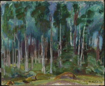 Birches in vääksy, 1919, by Magnus | Free Photo - rawpixel