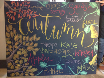 Birchwood Cafe autumn chalkboard art by Jillian Tholen | Dribbble ...