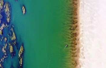 Bird's Eye View of a Beach