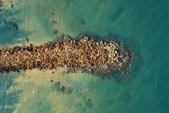Bird's Eye View of Breakwater