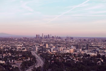Bird's Eye View Of City During Dawn
