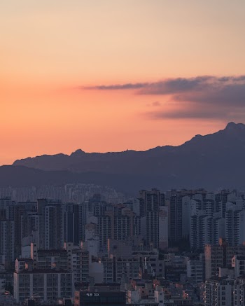 Bird's Eye View Of City During Dawn 