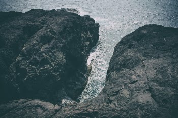 Bird's Eye View of Cliff over Cove