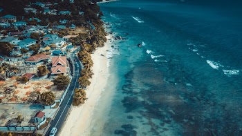Bird's Eye View Of Coastline During Daytime
