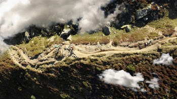 Bird's Eye View of Dirt Road 