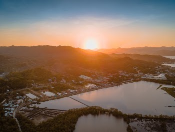 Bird's Eye View Of Mountain During Dawn 