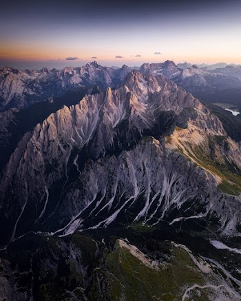 Bird's Eye View Of Mountains During Dawn