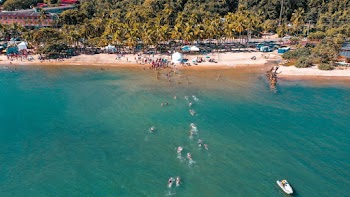 Bird's Eye View Of People On Beach