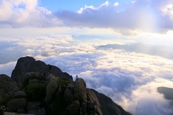 Bird's Eye View Of People On Rocky Mountain