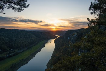 Bird's Eye View Of River During Dawn