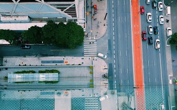 Bird's Eye View Of Road