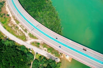 Bird's Eye View Of Road During Daytime