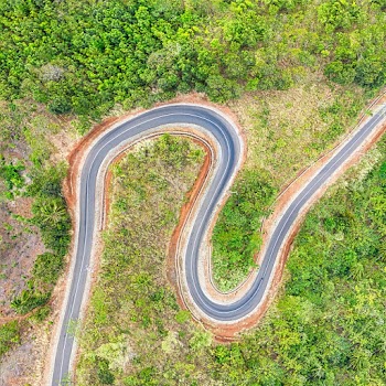 Bird's Eye View Of Road During Daytime