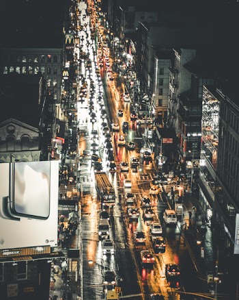 Bird's Eye View of Roadway