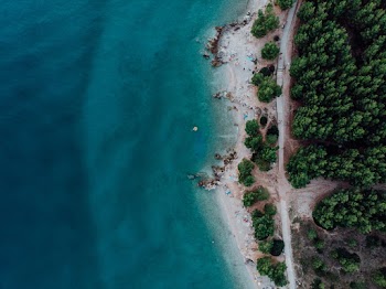 Bird's-eye View of Seashore