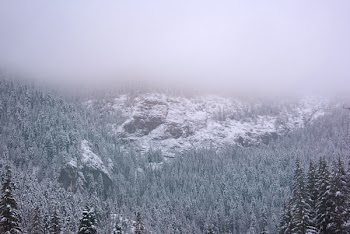 Bird's Eye View Of Snow Covered Mountain