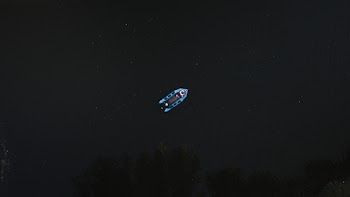 Bird's Eye-view Photo of Blue Boat