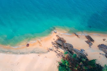 Bird's Eye View Photography of Beach Line