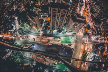 Bird's Eye View Photography Of Buildings During Nighttime