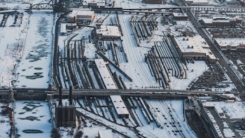 Bird's Eye View Photography of Structure Cover by Snow