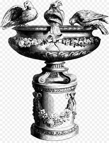 Bird Baths Drawing Clip art - Bird Bath 