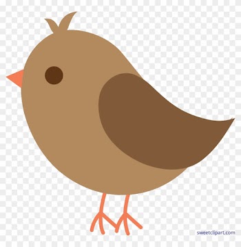 Bird Brown Cute Clip Art Clipart Black And Orange - Baby Shower Pink Png