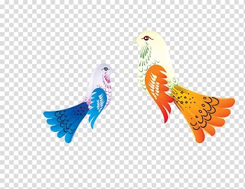 Bird Cartoon, Beautiful color peacock pattern transparent background PNG clipart