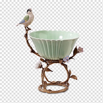 Bird Ceramic Flowerpot Porcelain Vase, European bird flower pots transparent background PNG clipart