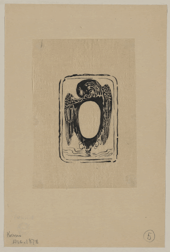 [Bird crest or bookplate with opening | Free Photo - rawpixel