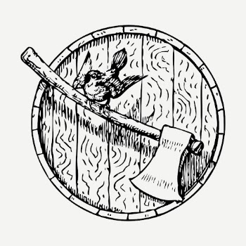 Bird drawing clipart, axe on barrelhead | Free PSD - rawpixel