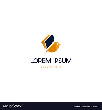Bird education learning creative design logo vector image