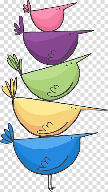 Bird Euclidean Drawing, Birds abstract color pattern transparent background PNG clipart