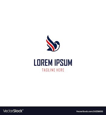 Bird falcon of fly creative logo design vector image