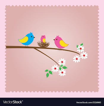  					Bird family vector image														
