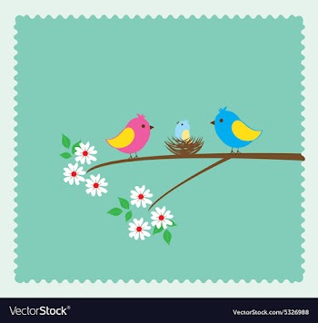  					Bird family vector image														