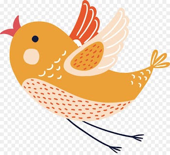 Bird Flight Eurasian Magpie Goose Clip art - Cute orange flying bird 