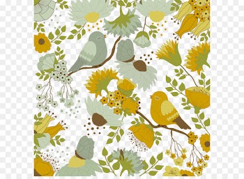 Bird Flower color shading background 