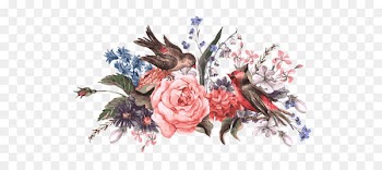 Bird Flower Stock illustration Illustration - Continental retro flowers and birds 