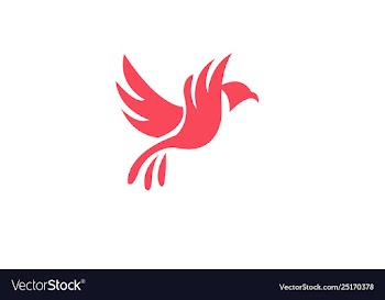 Bird fly creative logo modern simple editable vector image