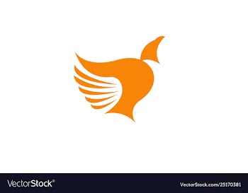 Bird fly creative logo modern simple editable vector image