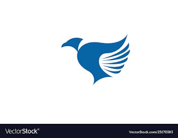 Bird fly creative logo modern simple editable vector image