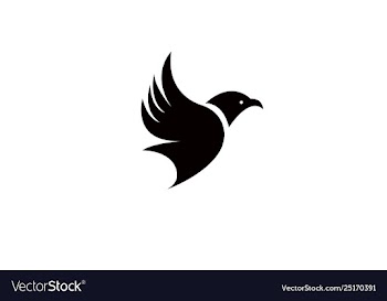 Bird fly creative logo modern simple editable vector image