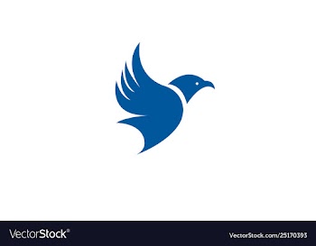 Bird fly creative logo modern simple editable vector image