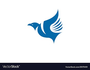 Bird fly creative logo modern simple editable vector image