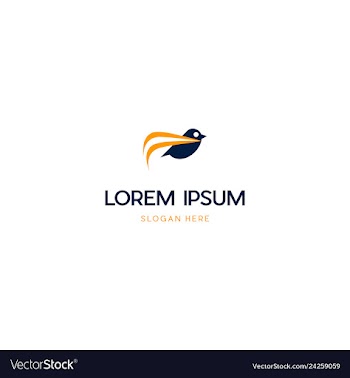 Bird fly of business creative logo design vector image